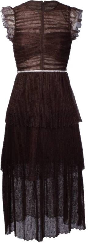 Self Portrait Kanten jurk , Bruin, Dames