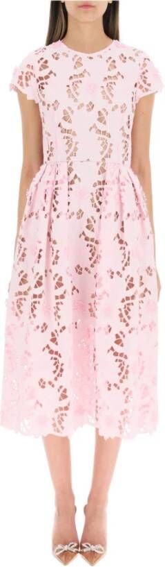 Self Portrait Kanten midi jurk , Roze, Dames