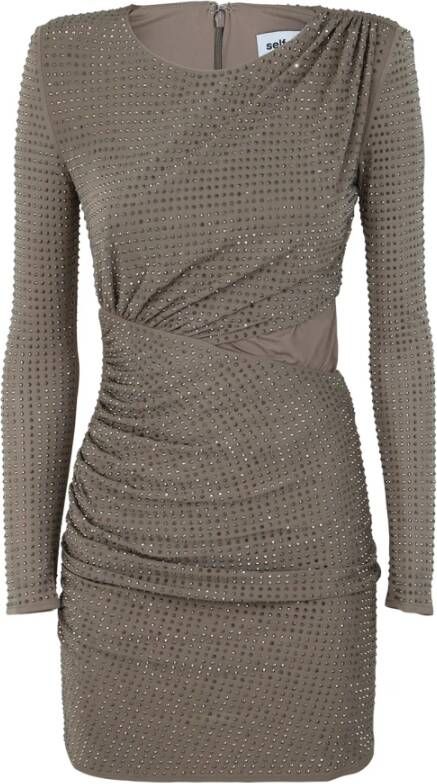 Self Portrait Korte jurken , Grijs, Dames