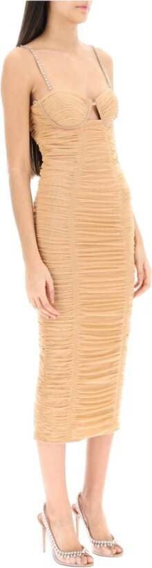 Self Portrait Midi jurken , Beige, Dames