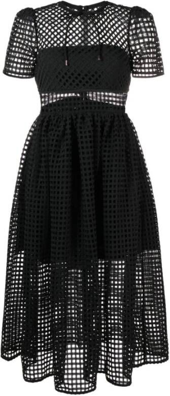 Self Portrait Midi jurken , Zwart, Dames