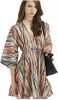 Silvian Heach Korte jurk met wielrok Gefium Cvp22027Ve , Oranje, Dames online kopen