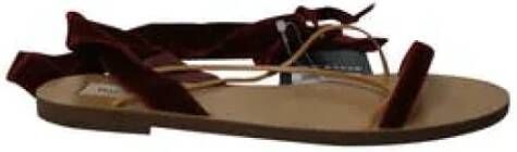 Valentino Vintage Pre owned Leather sandals , Rood, Dames