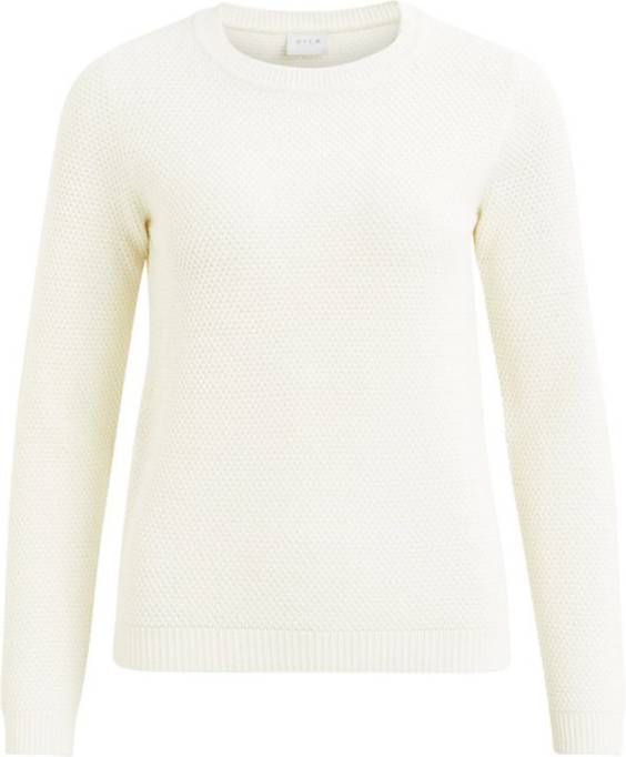 Vila Trui met ronde hals VICHASSA LS KNIT met elegant breimotief