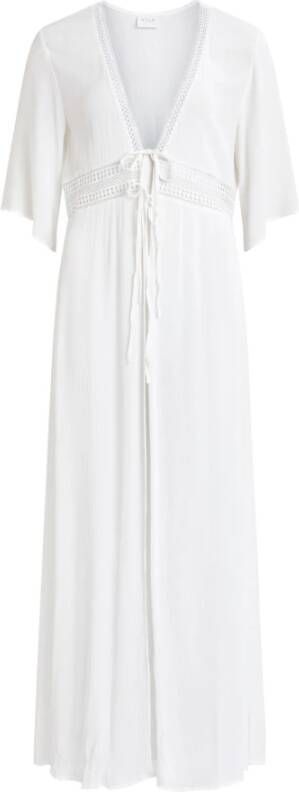 Vila Lange S/S coverup/jurk , Wit, Dames