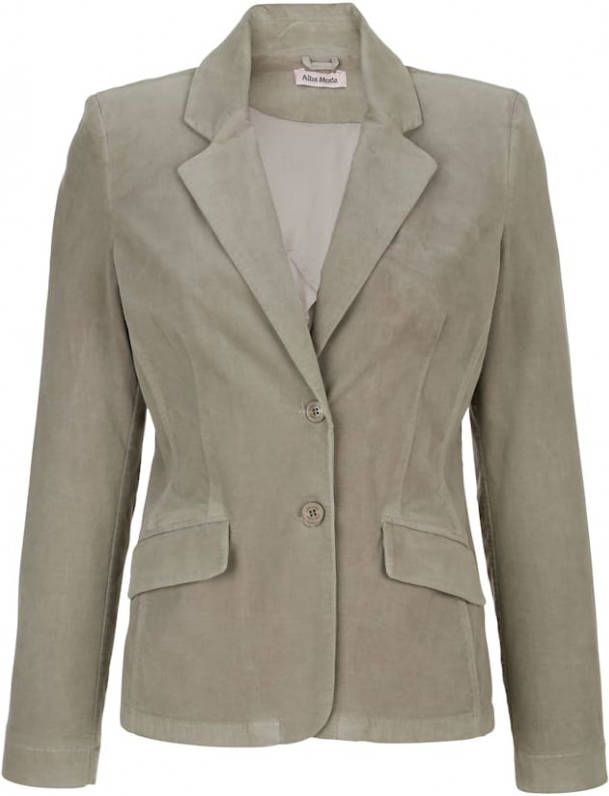 alba moda Blazer van prachtig fluweel Kaki