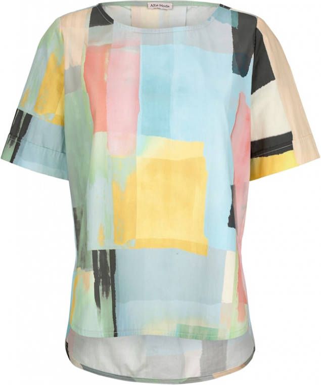 alba moda Blouse met grafisch dessin Groen