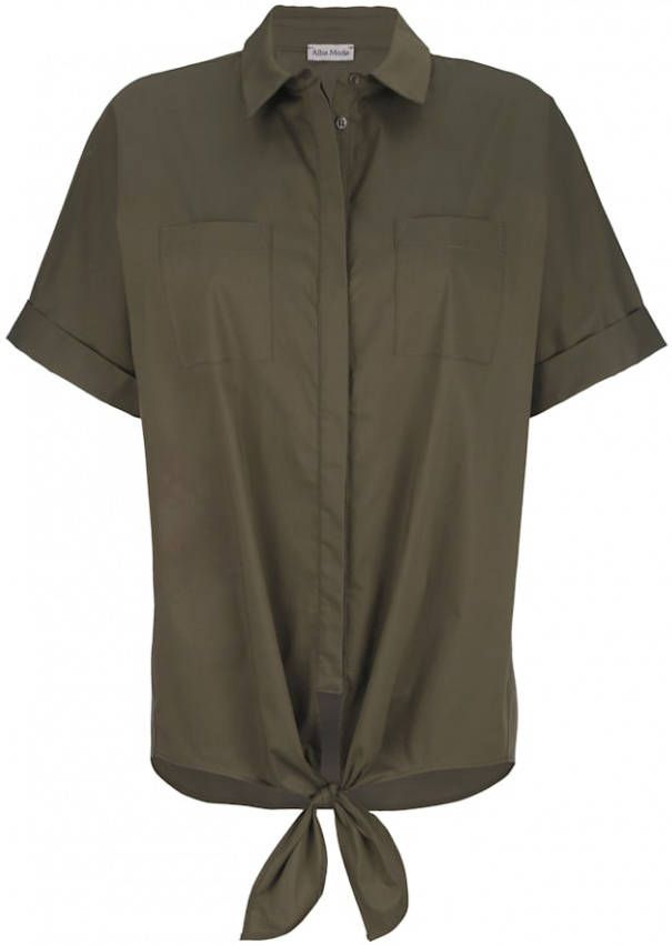alba moda Blouse met strik voor Kaki
