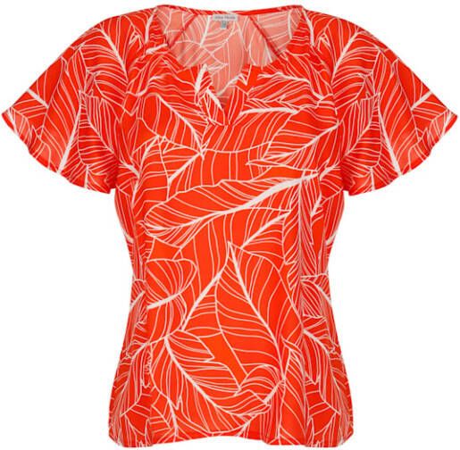 alba moda Blouse met vlindermouwen Offwhite/Rood