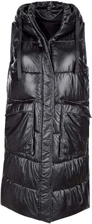 alba moda Bodywarmer met capuchon Zwart