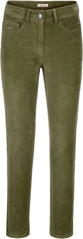 alba moda Broek van fluweel Groen