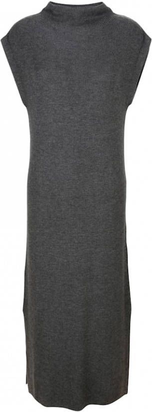 alba moda Gebreide jurk met splitten Antraciet