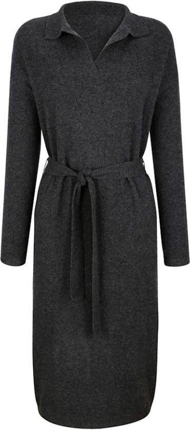 alba moda Gebreide jurk van hoogwaardig zuiver kasjmier Antraciet