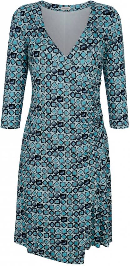 alba moda Jersey jurk in wikkellook Mint/Zwart