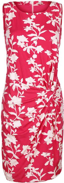 alba moda Jersey jurk met plooitjes Pink/Offwhite