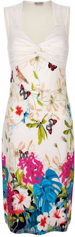 alba moda Jurk in aantrekkelijke wikkellook Wit