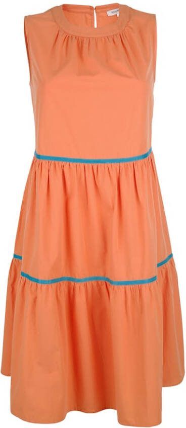 alba moda Jurk in midilengte met stroken Oranje