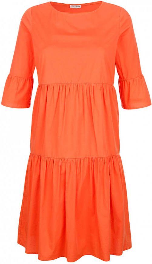alba moda Jurk in strokenlook Koraal