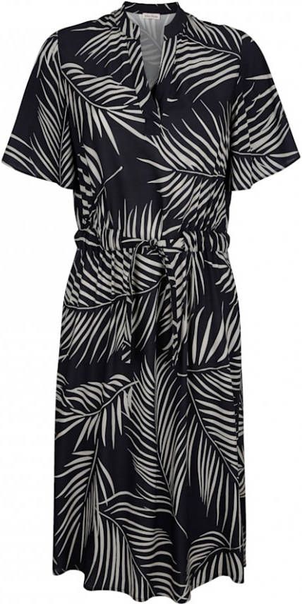 alba moda Jurk met bindbandje Antraciet/Beige