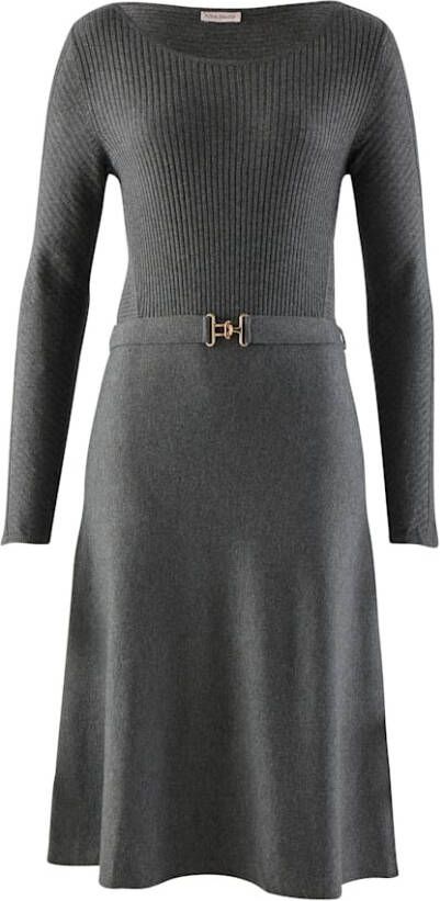 alba moda Jurk met bindceintuur Donkergrijs