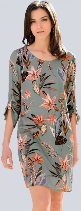 alba moda Jurk met bloemendessin Salie/Roze