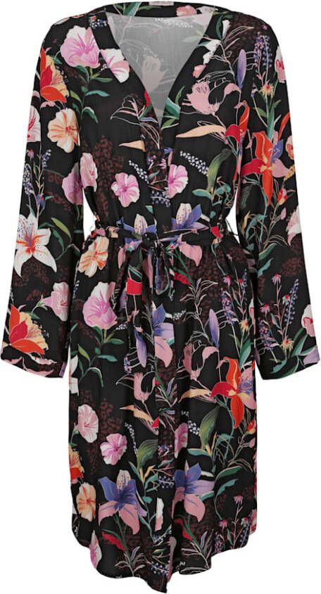 alba moda Jurk met bloemendessin Zwart