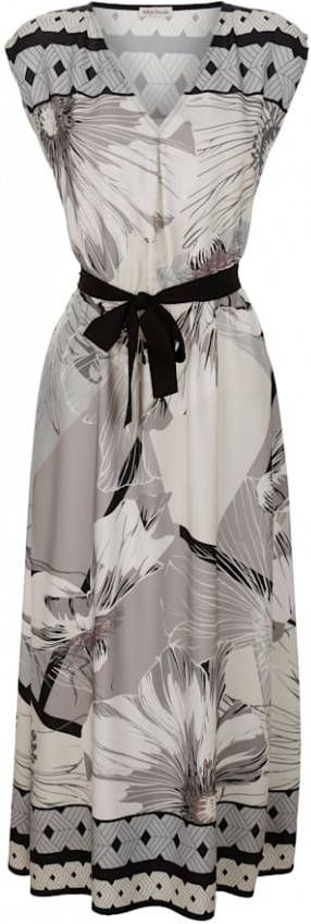 alba moda Jurk met bloemenprint Grijs/Zwart