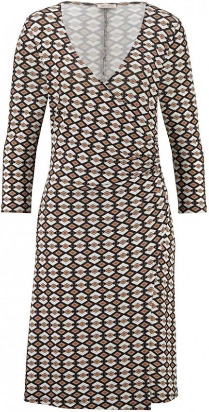 alba moda Jurk met grafische print Zwart/Roze/Wit