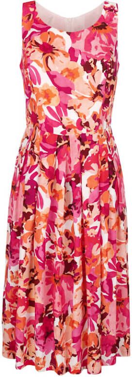 alba moda Jurk met plooitjes in de taille Pink/Multicolor