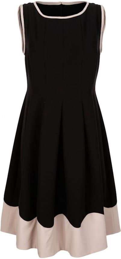 alba moda Jurk met ronde hals Zwart/Beige