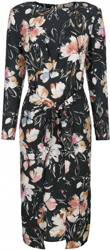 alba moda Jurk met schoudervullingen Roze/Beige/Offwhite/Zwart