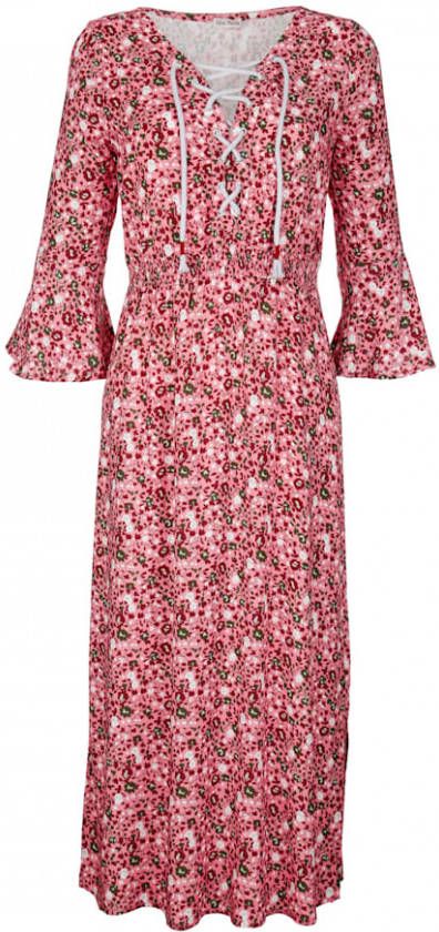 alba moda Jurk met sierkoordje Rozenhout