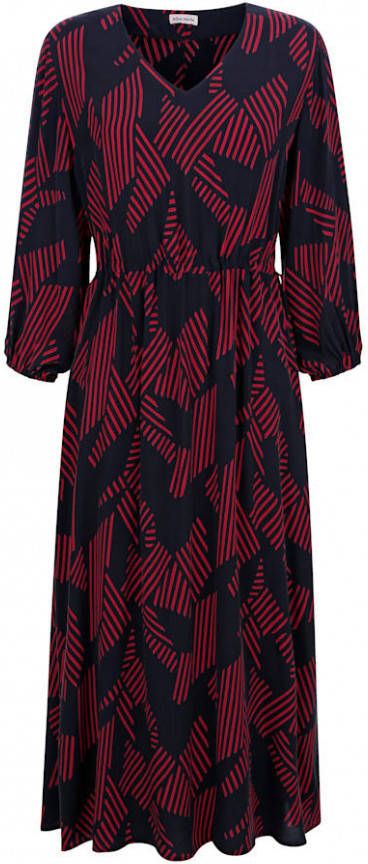 alba moda Jurk met V hals Zwart