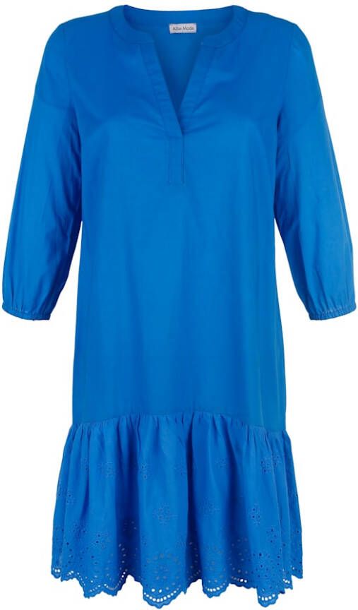 alba moda Jurk met volant van opengewerkt kant Blauw