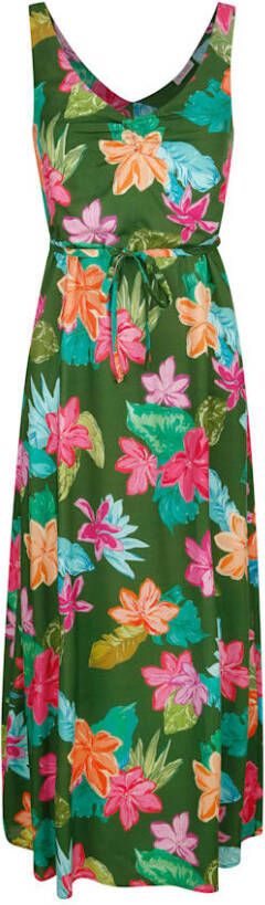 alba moda Jurk met zomers bloemendessin rondom Groen