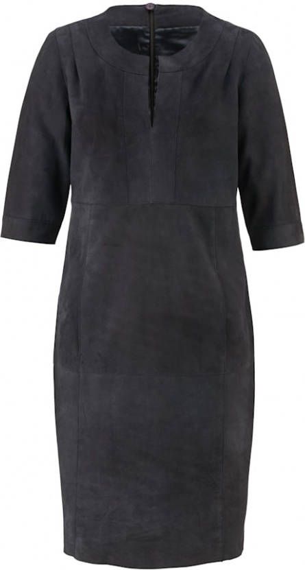 alba moda Jurk van suède Marine