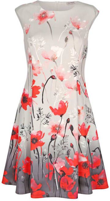 alba moda Jurk zonder mouwen Steengrijs/Rood