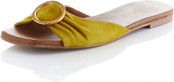 alba moda Muiltje met gesp Geel