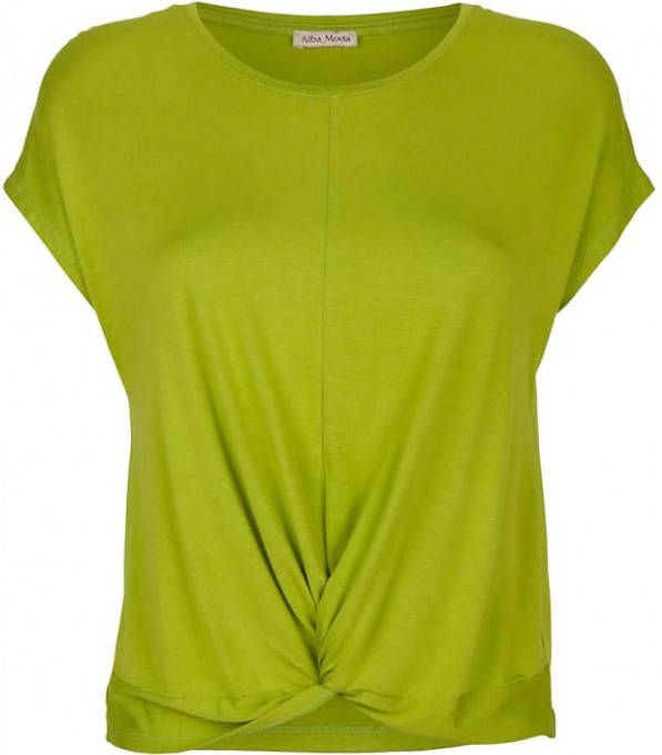 alba moda Shirt met knoop Groen