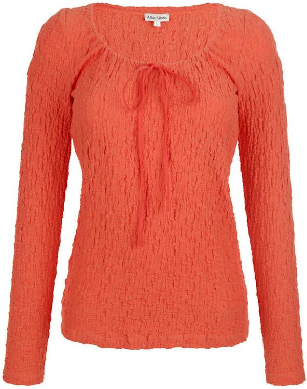 alba moda Shirt van mousseline Oranje
