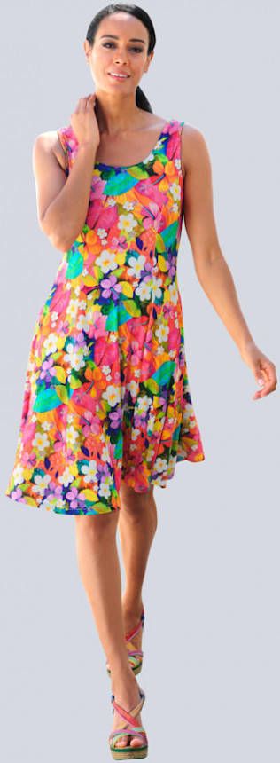 alba moda Strandjurk met kleurrijk bloemendessin Multicolor