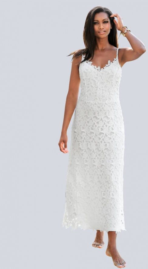 alba moda Strandjurk van kant Wit