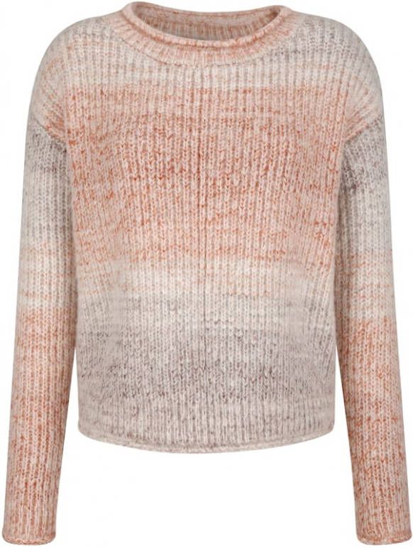 alba moda Trui met dégradé kleurverloop Oranje/Taupe