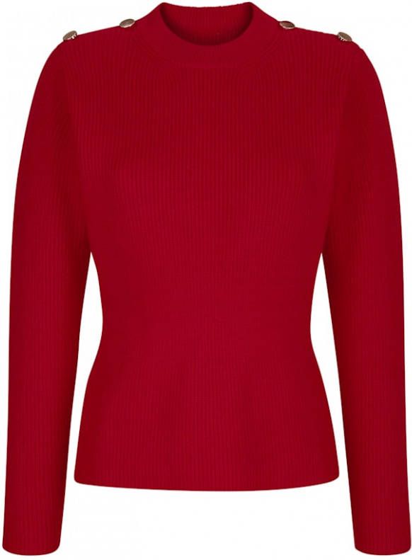 alba moda Trui met modieuze knopen Rood