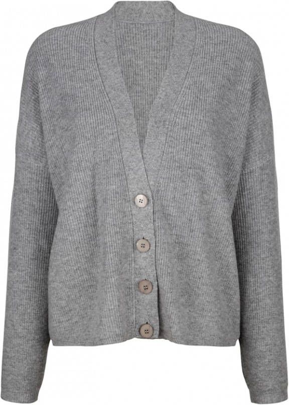 alba moda Vest van hoogwaardig, zuiver kasjmier Grijs