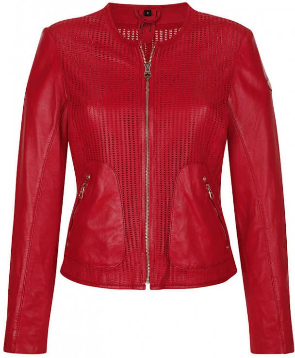 AMY VERMONT Leren jasje van lamsnappa Rood