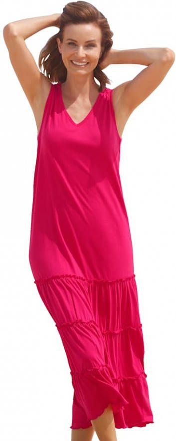 maritim Strandjurk in modieus model Rood