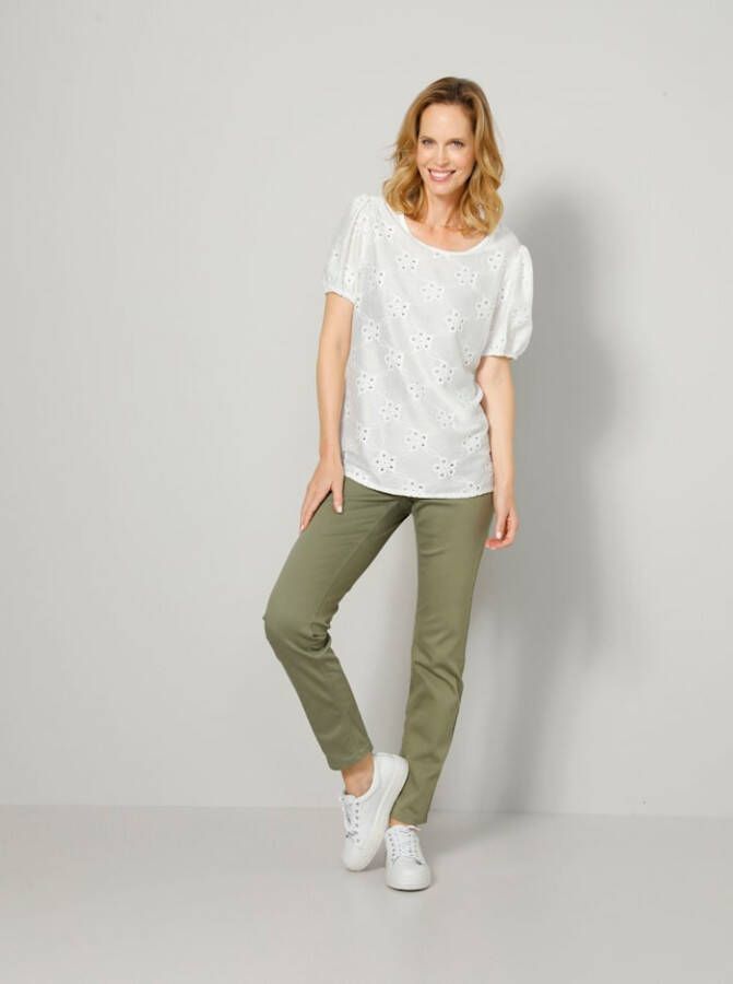 MONA Blouse van kant Ecru