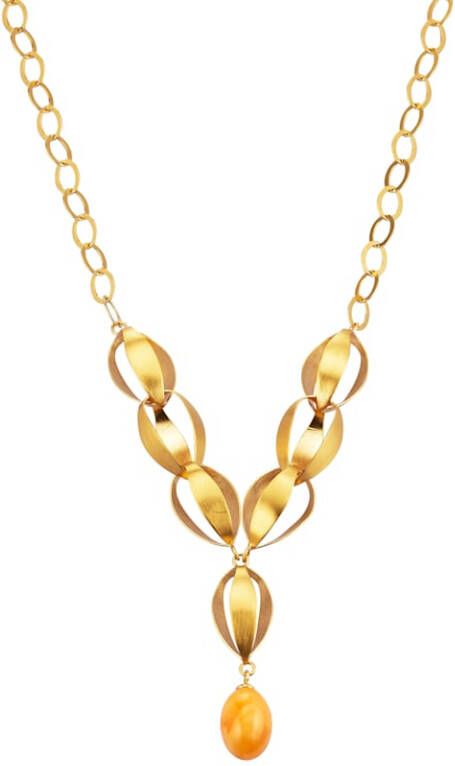MONA Collier met barnsteen Goudkleur