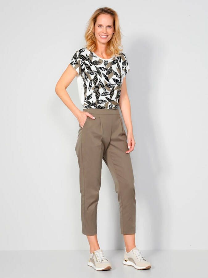 MONA Instapbroek in een trendkleur Olijf